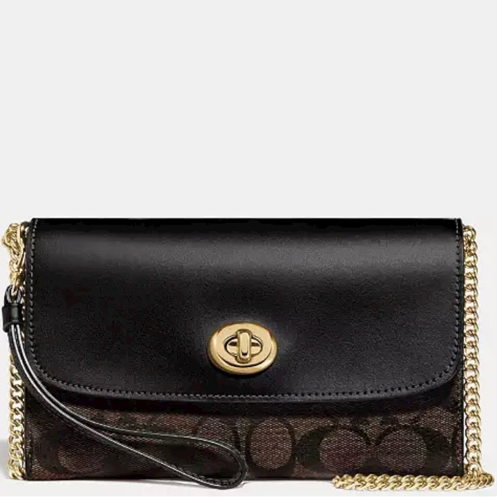 Coach Chain Crossbody In Signature Canvas